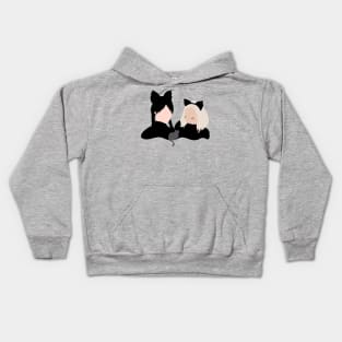 The black cats - Wednesday and enid Kids Hoodie